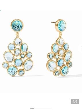Julie Vos Kaleidoscope Statement Earrings, NWOT